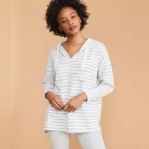 LOFT Lou & Grey striped Boucle hoodie